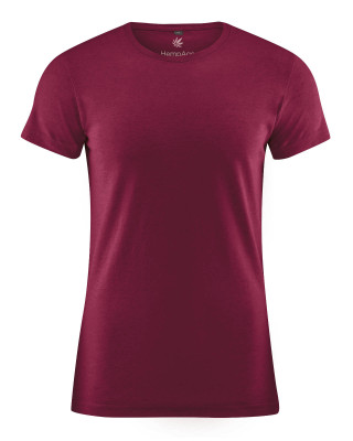 HempAge Hanf Shirt - Farbe rioja aus Hanf und Bio-Baumwolle
